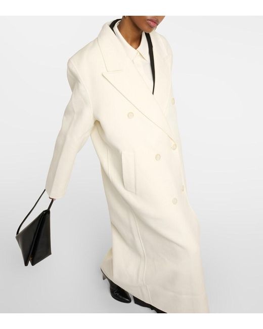 Frankie Shop Natural Oversize-Mantel Gaia Aus Einem Wollgemisch