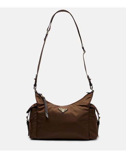 Prada Brown Explore Re-Nylon Large Shoulder Bag