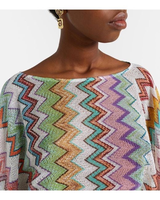 Missoni Multicolor Zigzag Knitted Top