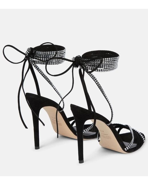 Paris Texas Black Holly Nicole Leather Sandals