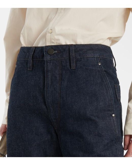 Lemaire Blue Mid-Rise Straight Jeans Twisted