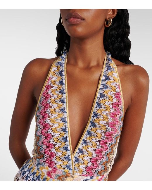 Missoni Red Zigzag Lame Romper