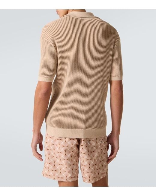 Frescobol Carioca Natural Rino Cotton And Cashmere Polo Shirt for men