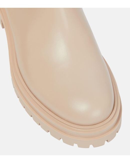 Gianvito Rossi Natural Chester Leather Ankle Boots