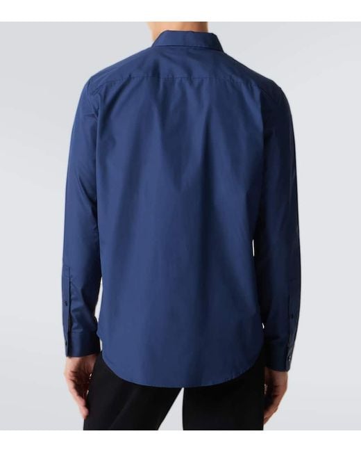 Burberry Blue Cotton Shirt for men