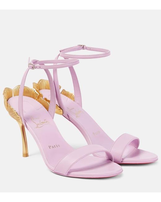 Christian Louboutin Pink Sandalen Ginko Girl 85 Aus Leder