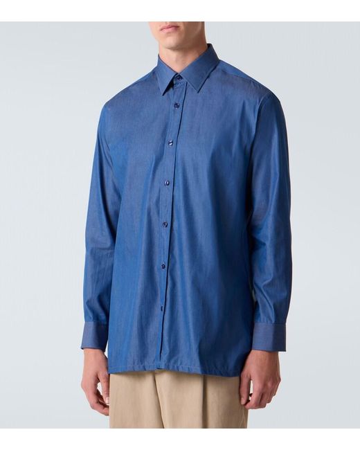Charvet Blue Denim Shirt for men