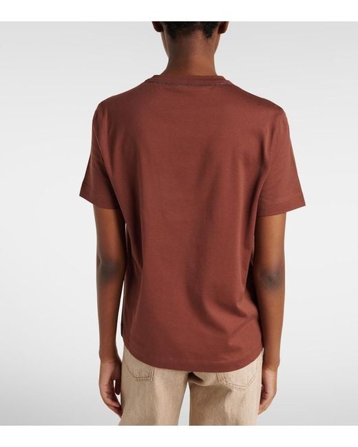 Brunello Cucinelli Red Cotton Jersey T-Shirt