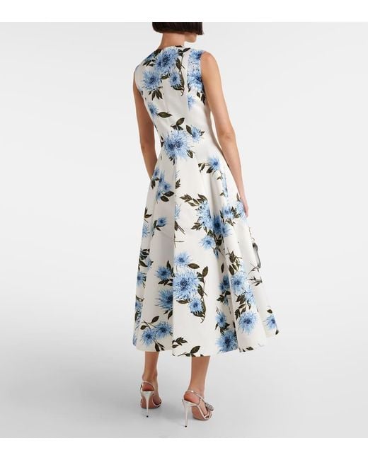 Robe Midi Mara A Fleurs Emilia Wickstead en coloris Blue