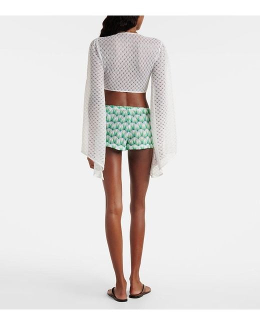 Missoni Green Knitted Micro Shorts