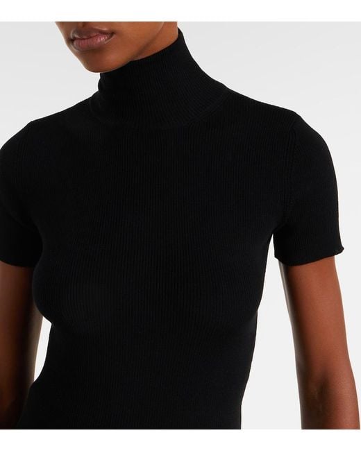 Max Mara Black Cotton Velvet Maxi Skirt