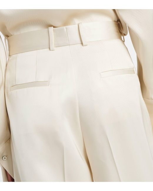 Pantalon ample en satin Jil Sander en coloris White