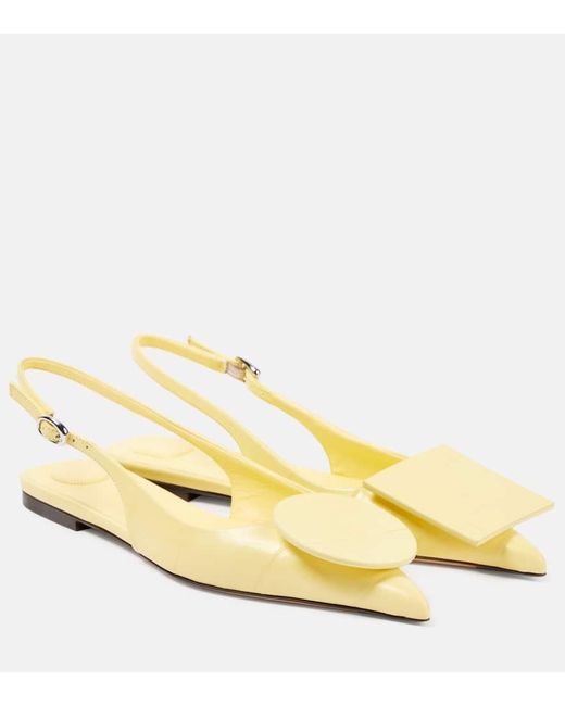 Jacquemus Yellow Slingback-Ballerinas Les Slingbacks Duelo