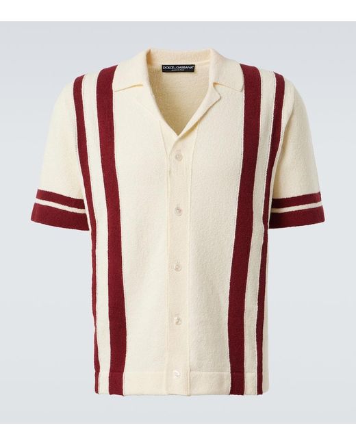 Camicia Bowling di Dolce & Gabbana in Natural da Uomo