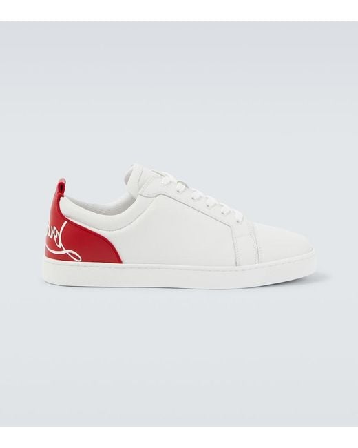 Christian Louboutin White Fun Louis Junior Leather Sneaker for men