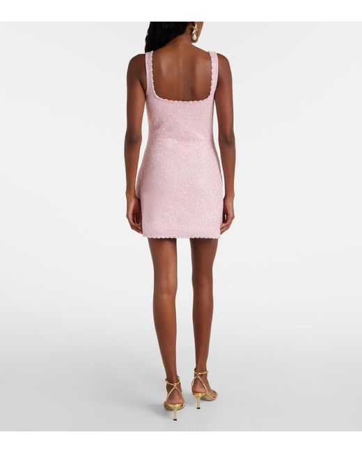 Clio Peppiatt Pink Marina Embellished Minidress