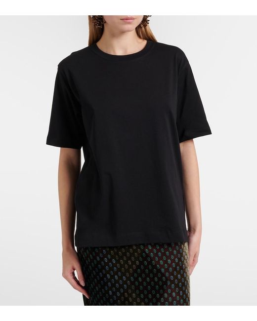 Dries Van Noten Black Cotton Jersey T-Shirt