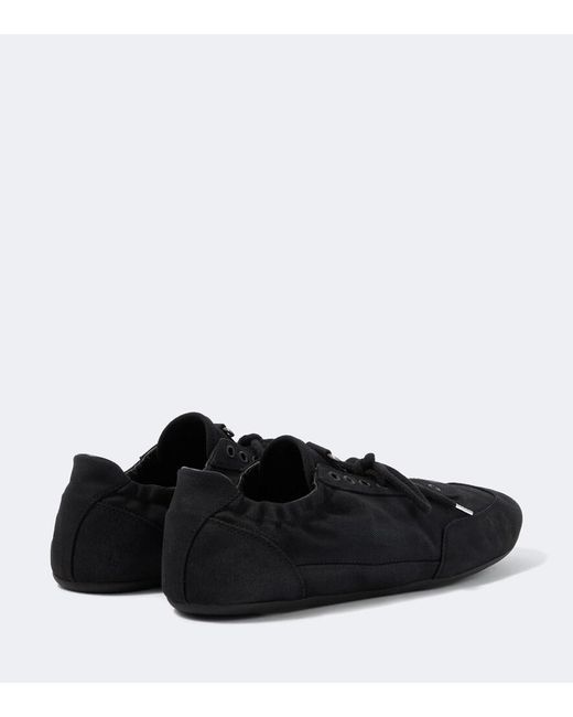 Prada Black Collapse Canvas Sneakers for men