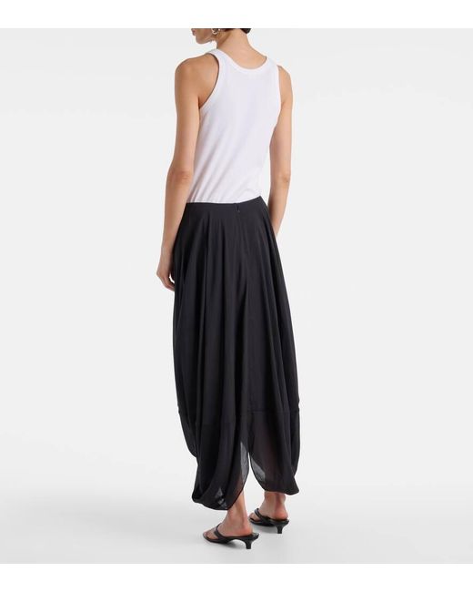 Totême  Black Draped Maxi Skirt