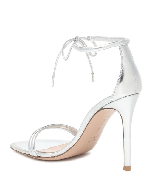 gianvito rossi silver sandals