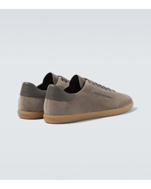 Zegna Brown 232 Suede Sneakers for men