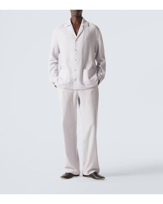 Pantaloni Pigiama Affirmations di God's True Cashmere in White da Uomo