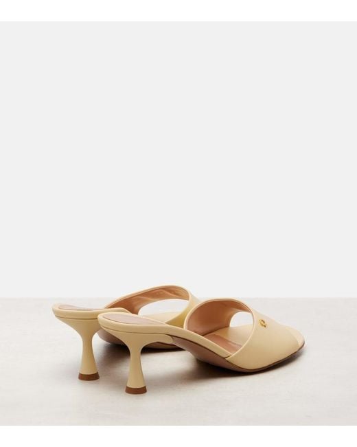 Gianvito Rossi Natural Ascent 55 Leather Mules