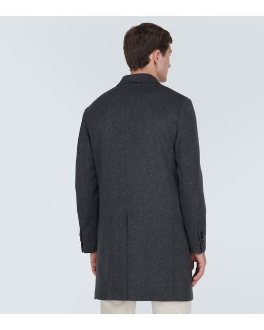 Zegna Mantel aus einem Wollgemisch in Gray für Herren