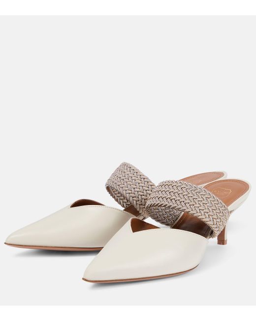 Malone Souliers Natural Maisie 45 Leather Mules