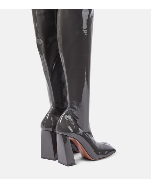 AMINA MUADDI Black Marine Stretch 95 Latex Over-The-Knee Boots