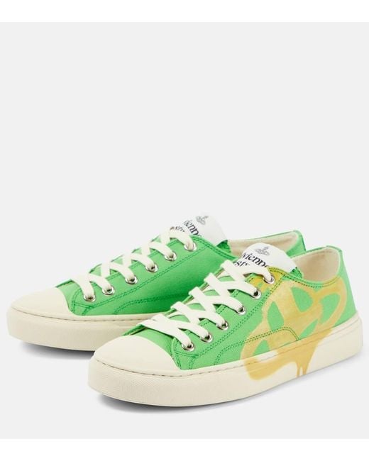 Vivienne Westwood Green Sneakers Plimsoll 2.0