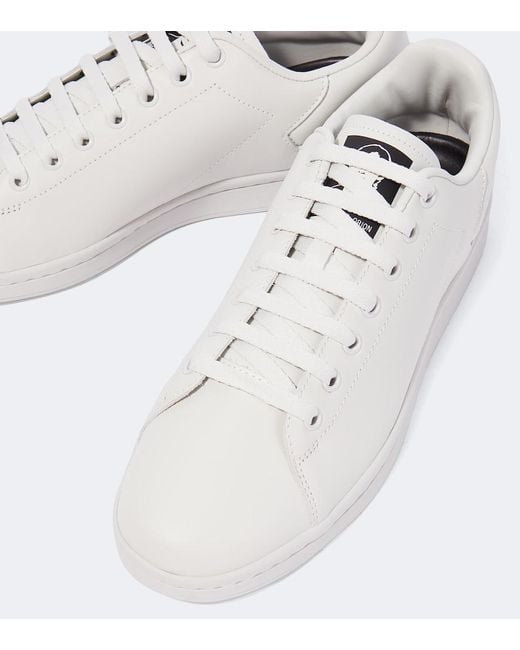 Raf Simons White Orion Leather Sneakers for men