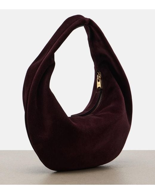 Khaite Purple Olivia Mini Suede Top-Handle Bag