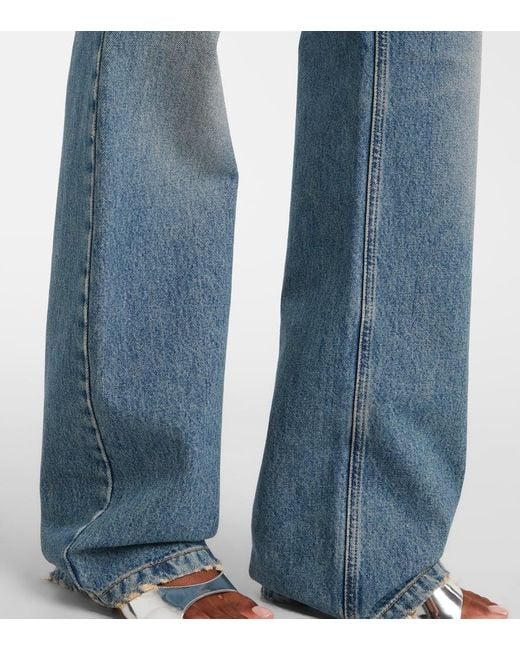 Blumarine Blue Logo Straight Jeans