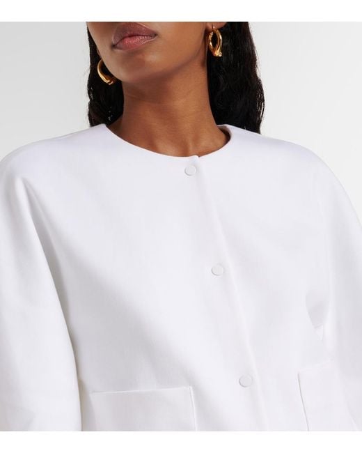 Vince White Cotton-Blend Jacket
