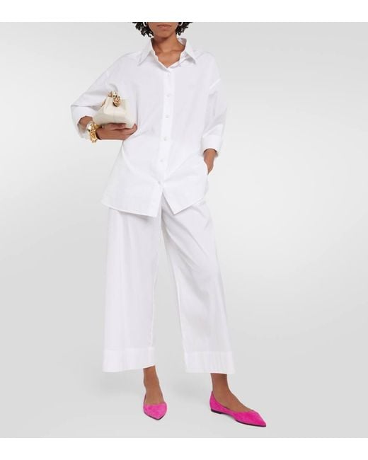 Jimmy Choo Pink Ballerinas Love Aus Veloursleder