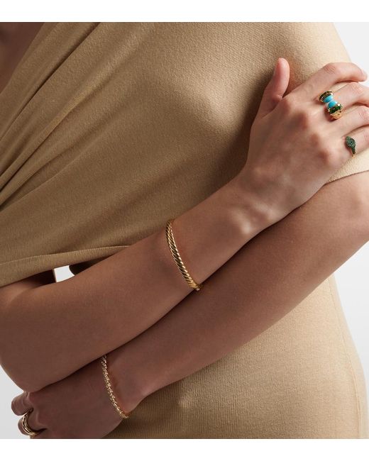 David Yurman Metallic Sculpted Cable 18Kt Bangle
