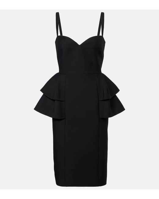 Valentino Black Midikleid Aus Crepe Couture