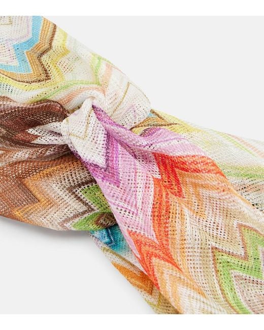 Missoni Blue Zigzag Headband