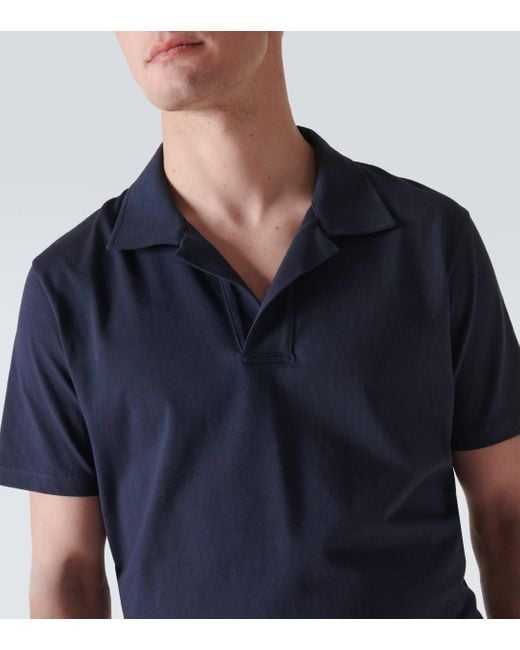 Gabriela Hearst Blue Jaime Cotton Polo Shirt for men