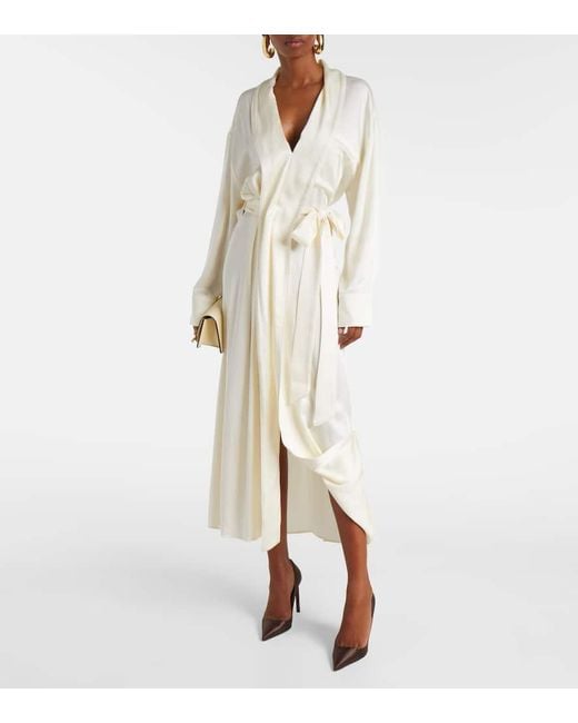 Victoria Beckham White Wickelkleid