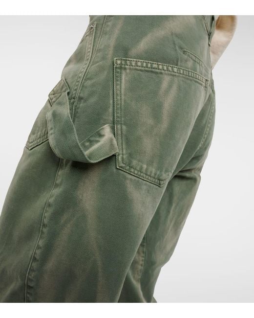 J.W. Anderson Green High-Rise Straight Jeans