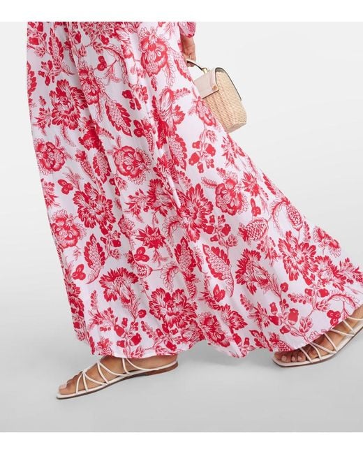 Melissa Odabash Red Wisdom Floral Wrap Dress