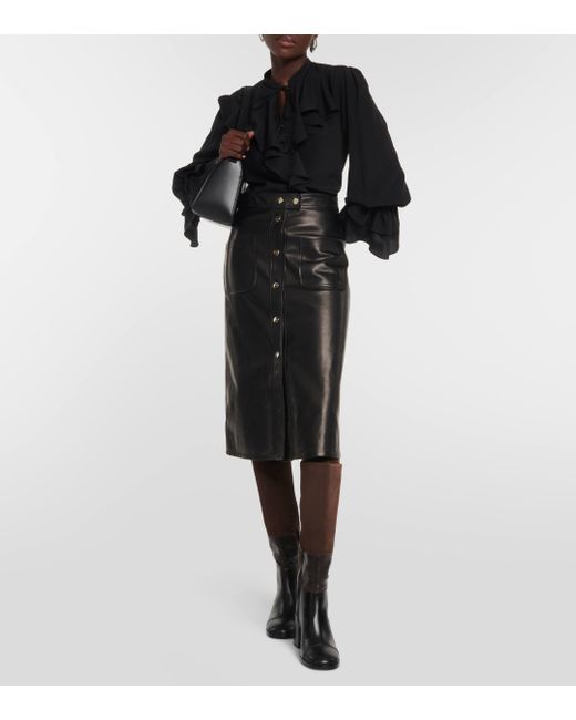 See By Chloé Brown Patchwork Leather And Suede Knee-high Boots