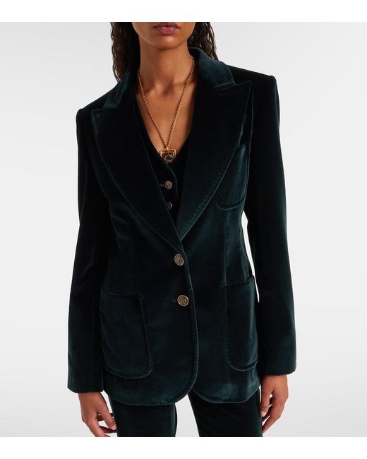 Etro Green Single Button Front Blazer