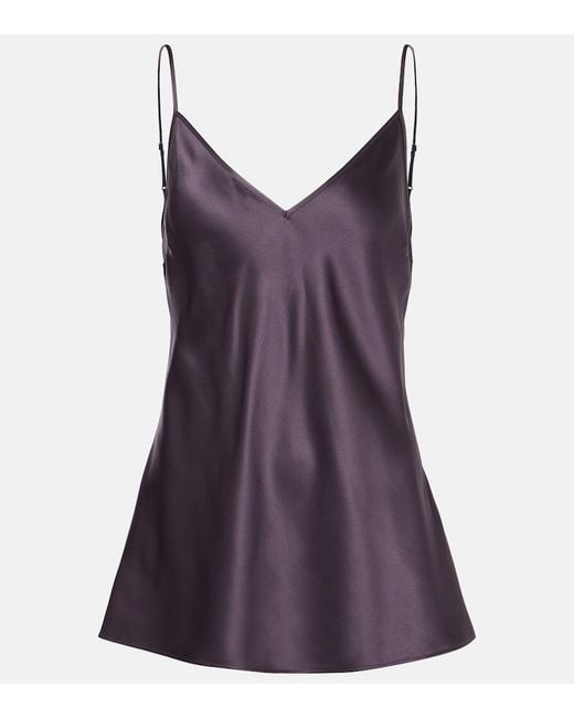 Joseph Purple Clea Silk Satin Camisole