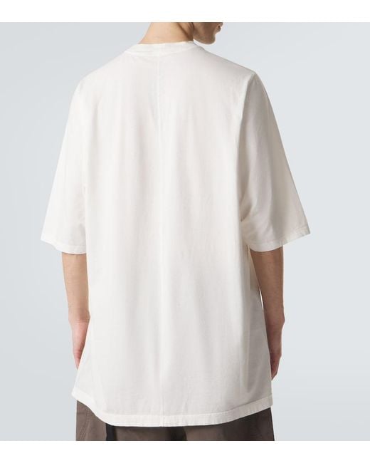 Rick Owens White Drkshdw Jumbo Printed Cotton Jersey T-Shirt for men