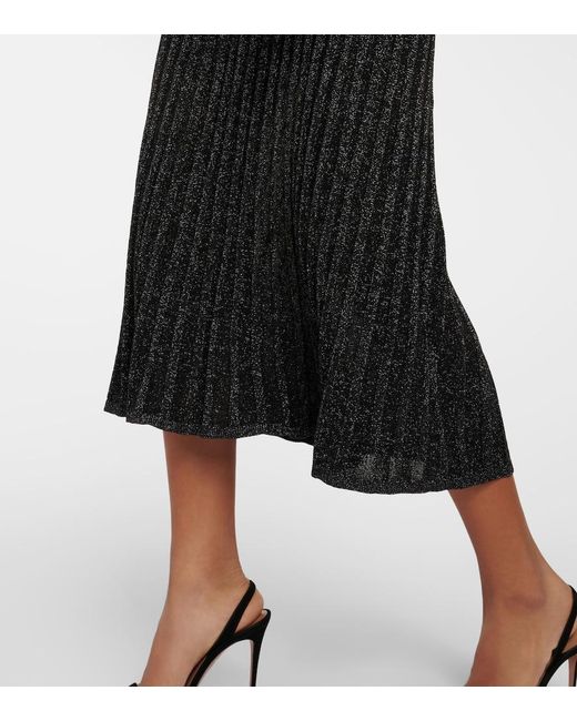 Jupe Midi En Maille Cotelee Joseph en coloris Black