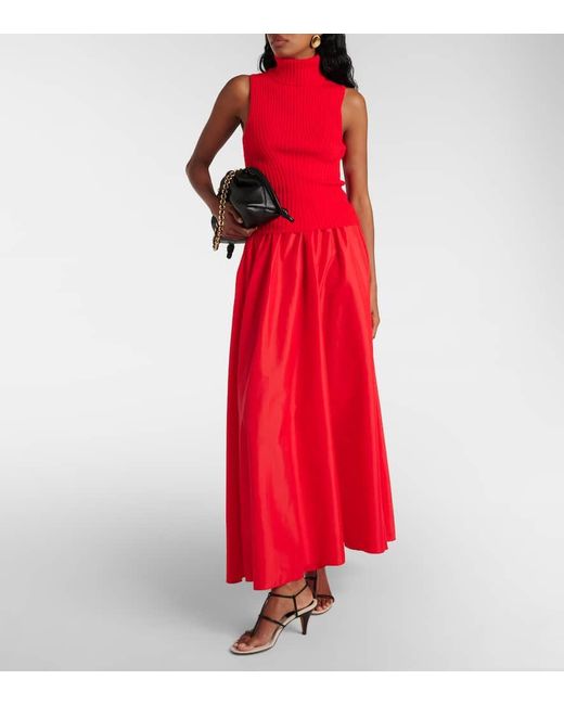 Staud Red Maxirock Maxi Eden
