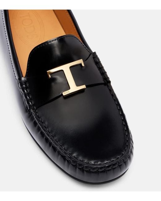 Tod's Black Loafers T Timeless Aus Leder